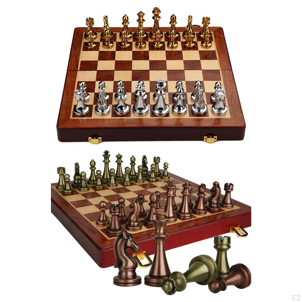30cm Medieval Chess Set Chessboard 32 Pieces Board Game Figure Sets Szachy Checker