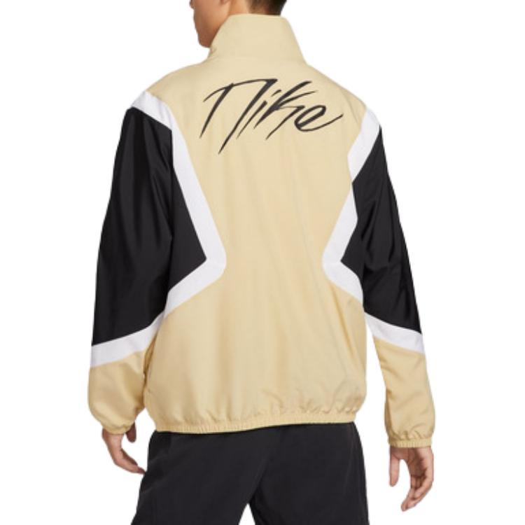 Nike Color Block Retro Sports Jacket With Zipper Long Sleeve Men Jacket Brown FZ0249-783