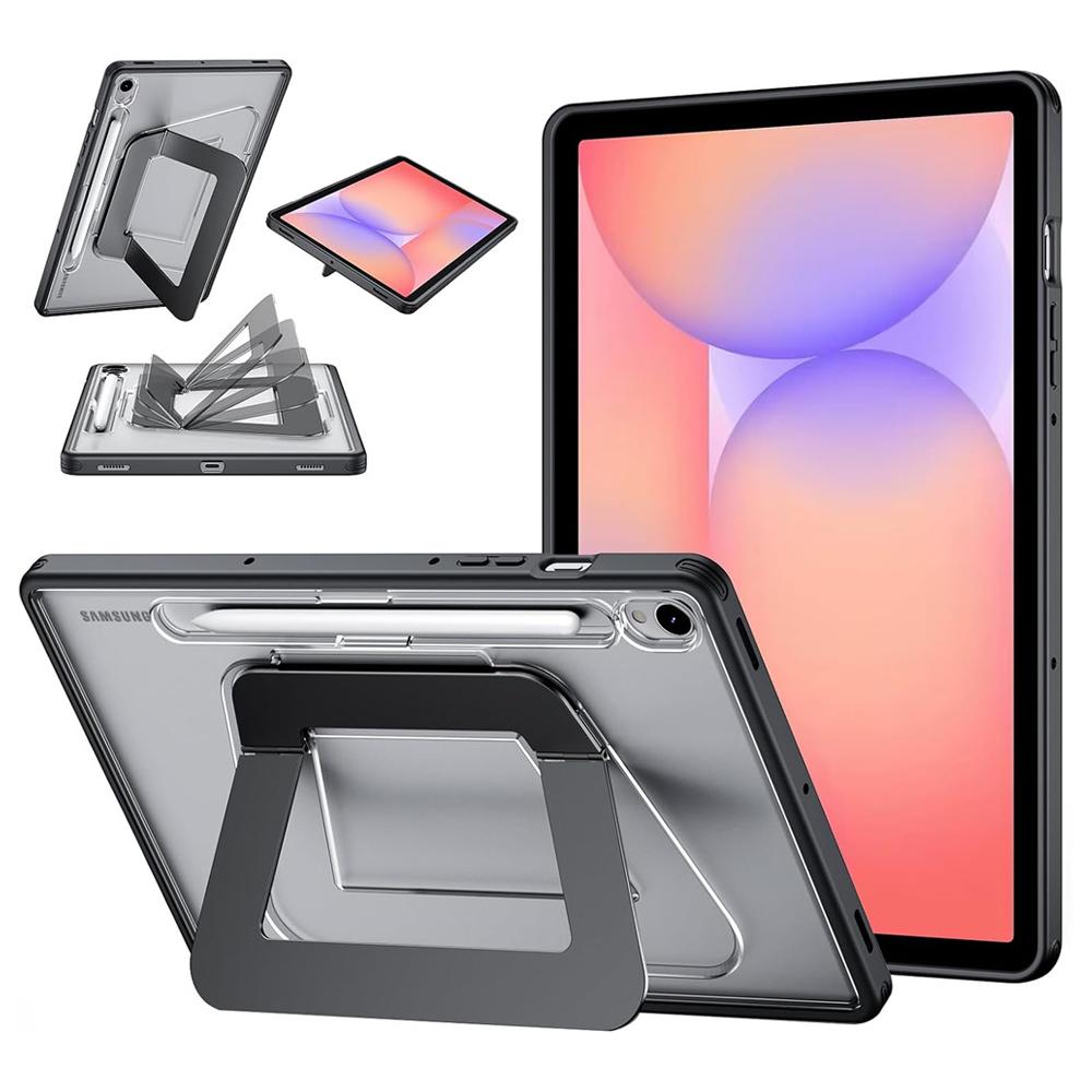 Для Samsung Galaxy Tab S11 11 S10 Lite FE 10.9 дюйма Чехол Ударопрочный Защитный чехол A11+ A9+ A11 A9 Plus 11 С подставкой Funda S11 11 inch 2025 чёрный
