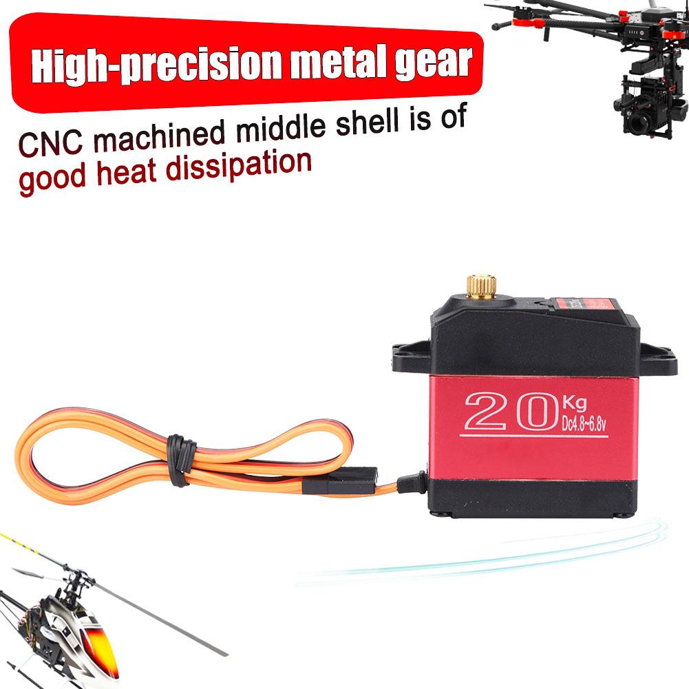 DSSERVO DS3218MG Waterproof Digital Servo Metal Gear 20kg Torque for RC Mechanical Arm (20kg)