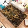 Golden Dragon Motif Rug Patterned Carpet, Non Slip Mat Suitable for Living Room and Bedroom Sofas