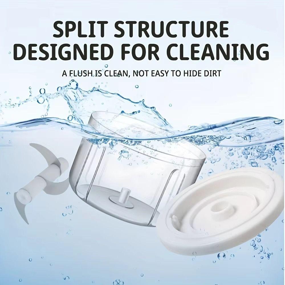 Cordless Electric Garlic Chopper Portable Vegetable Grinder Fruit Sauce Grinder  Kitchen Use