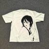 Unisexs Cartoon And Anime Japanese Portrait Character Tshirt Unisex Oversize Tee Casual Loose Y2k Streetwear Vintage Meme Harajuku