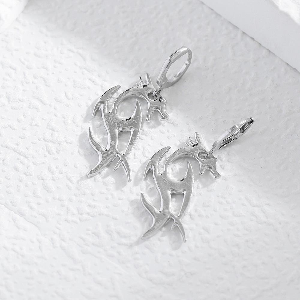Contemporary Alloy Dragon Earrings For Women Fashion Street Style
