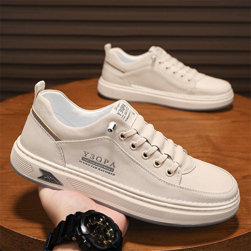 

Маленькие белые туфли, мужские, модный бренд, британские, мягкие, повседневные, скейтбордические туфли, дышащие, ретро, низкие студенческие мокасины 39 бежевый