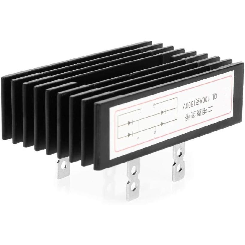 1pc 100a Amp 1600v Bridge Rectifier, Black Voltage 2-Phase Diode Bridge High Power Rectifier for Power Supply