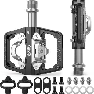 Pedais de Bicicleta Cxwxc Pedais Plataforma Unilaterais Com Travas de Alumínio Antiderrapantes Duráveis Cx 160 A. Preto
