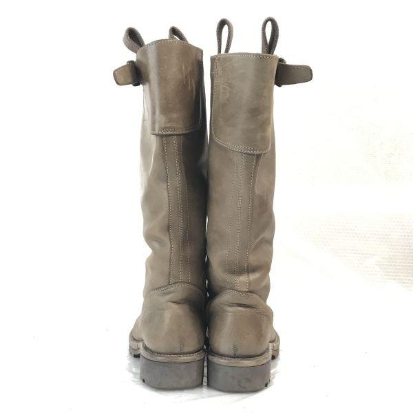 Japonsko SAYA Vibramová podrážka Dlouhé kožené boty 23cm Hnědé Ručně vyráběné(POUŽITÝ)