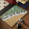 Beach Sand Floor Mat Soft Flannel Rug Non-Slip Absorbent Mat For Bathroom Bedroom Home Decor