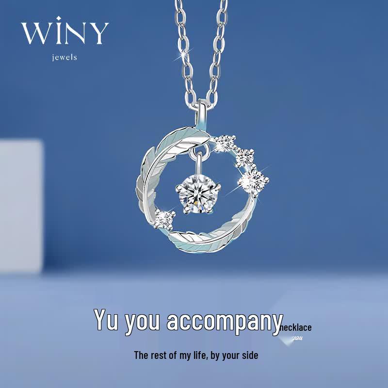 Winy Feather Companion S999 Sterling Silver Pendant Necklace