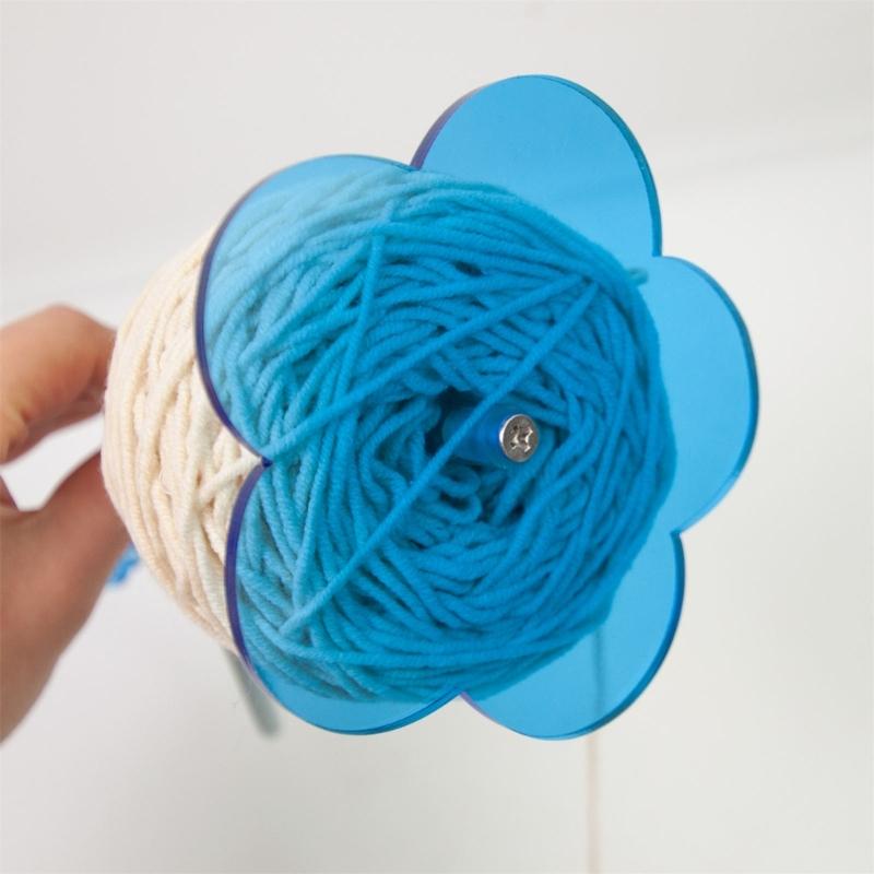 Handgelenk-Garnspender Acryl Tragbarer Handgelenk-Garnhalter mit Silikon-Handgelenkband zum Stricken Häkeln Basteln