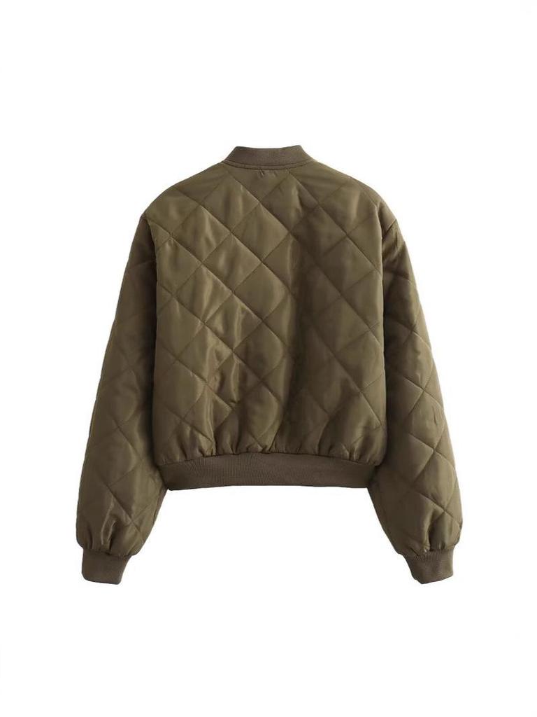 Europäische & Amerikanische Damen Freizeit Baumwoll Bomberjacke für Frühling & Herbst