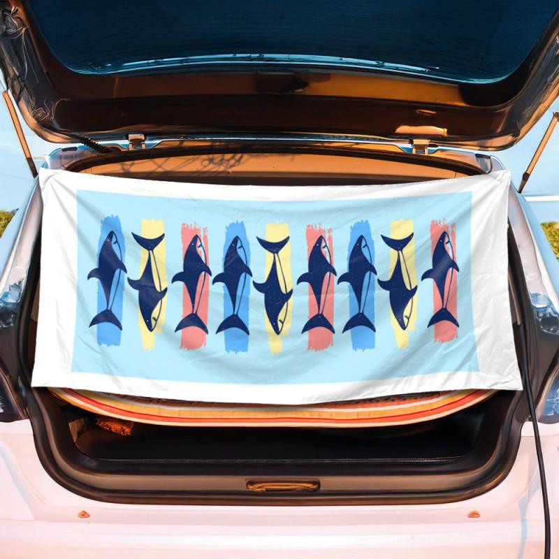 Magnetic Beach Towel Ultrafine Fiber Quick Dry Sandproof Privacy Changing Screen Outdoor Travel Pool Gym Surfing Car Side Use 75x150