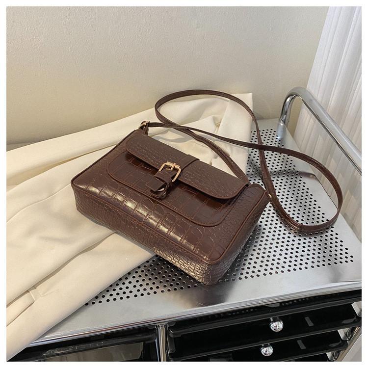 Womens Crossbody Trendy Shoulder Bag With Solid Color Design For Streetwear