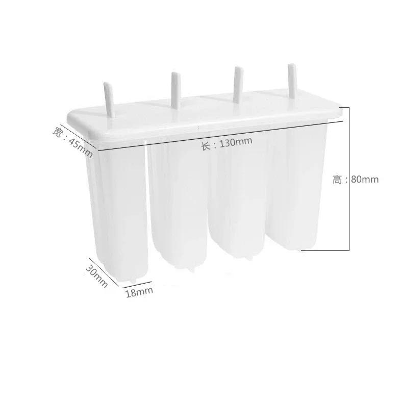 4 Hole Plastic Ice Cream Mold Magnum Mold DIY Fruit Juice Ice Pop Cube Maker Ice Tray Popsicle Mould Baking Accessories