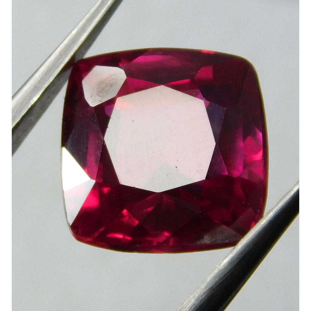 Natural Red Ruby Loose Gemstone 8.65 Ct Square Cushion Cut for Jewelry Making and Gem Collections