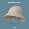 Autumn New Fisherman's Hat Children's Back Bow Big Head Circumference Wide Brim Temperament Versatile Breathable Basin Hat