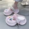 Fashion Colourful Butterfly Eva Clogs Shoes for Women Summer Laser Ribbon Wedge Sandals Woman Fashion Soft Thick Sole Slippers Female