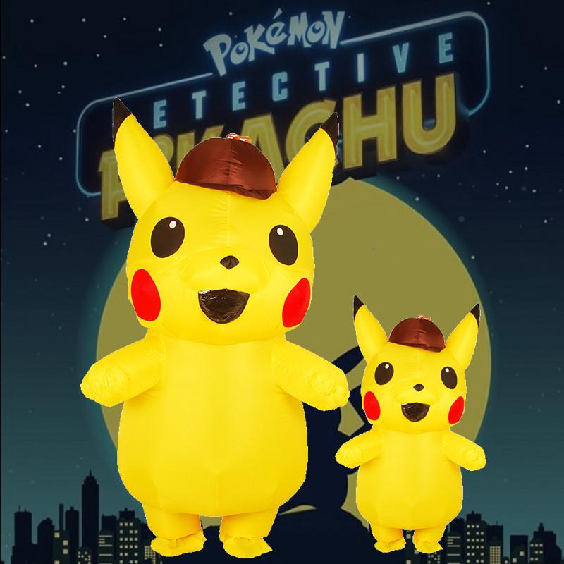 Vielseitiges aufblasbares Kostüm Detektiv Pikachu für Kinder und Erwachsene mit zeitlosem Charme für jeden Anlass