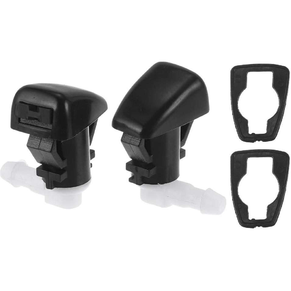 2 Pcs Front Windshield Washer Nozzle 2 Pcs Gasket for Chevy Colorado 2015-2023 Windshield Spray Nozzles Wiper Spray Washer Jet No.22944961 Black