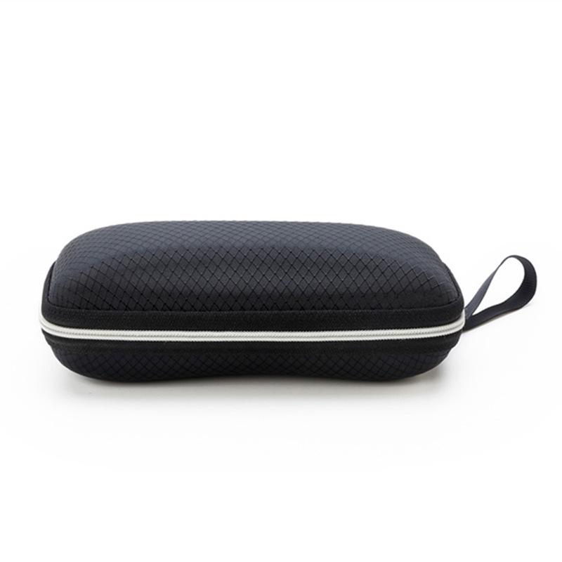 Diamond Pattern Retro Zipper Eyeglass Case - Portable & Durable