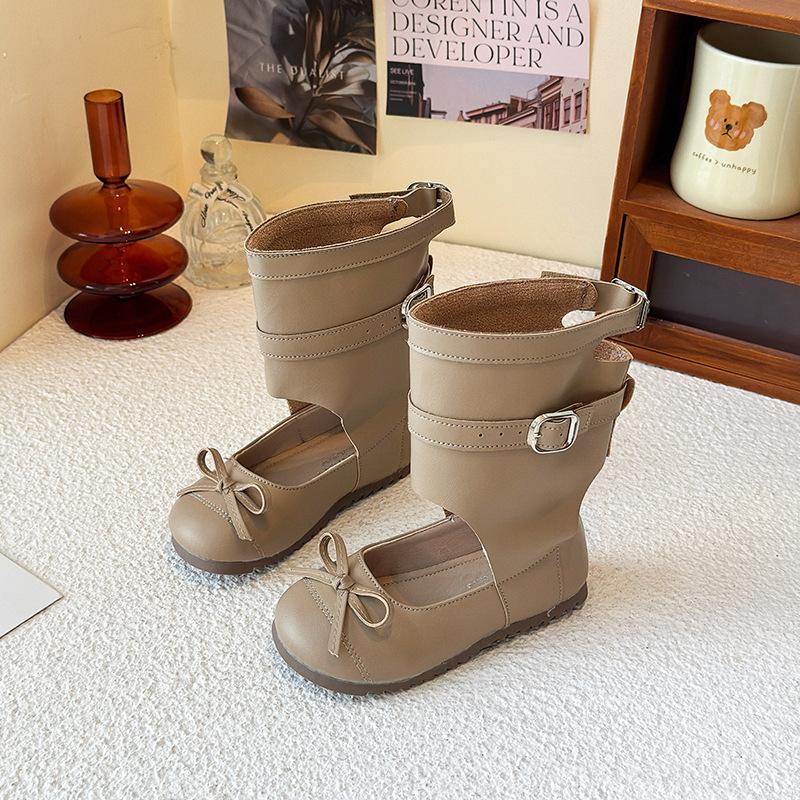 Korean version of spring and autumn ballet girls boots girls retro pile boots cocoa coffee new female treasure Mary Jane shoes