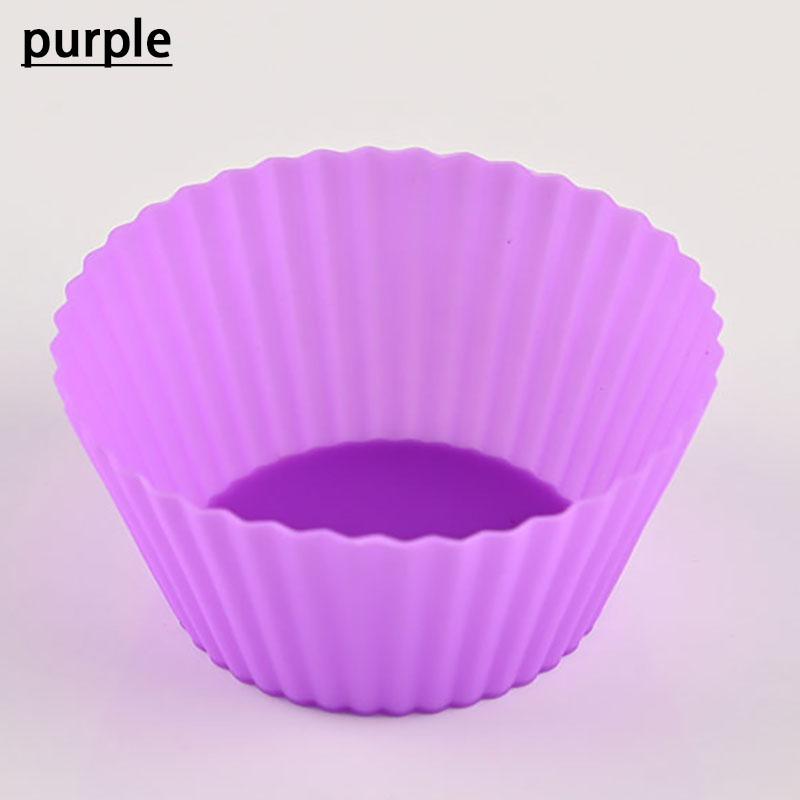 12/24/36pcs Of Silicone Cake Mold Round Muffin Cup Cake Baking Mold Kitchen Cooking Bakeware Making Diy Cake Decoration Tool