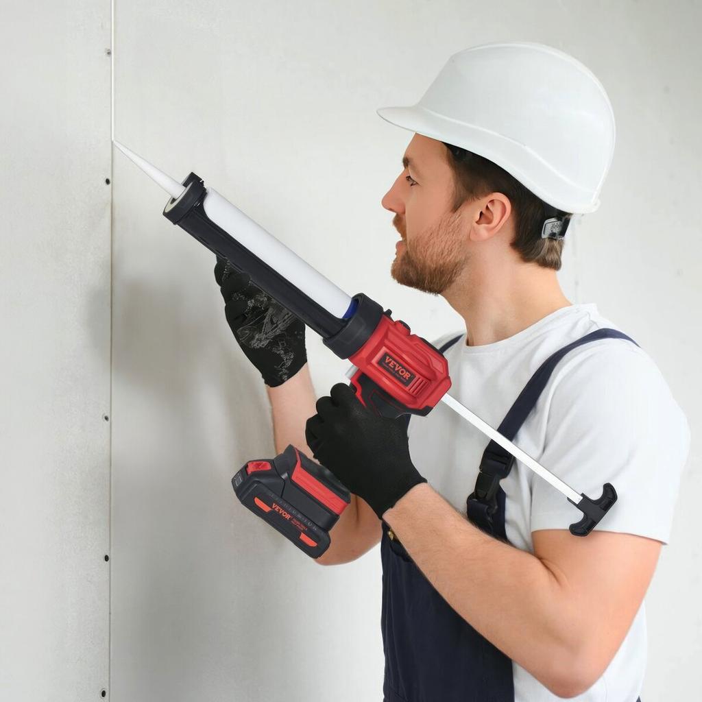 20V Cordless Electric Caulking Gun 10oz/300ml with 4 Adjustable Speeds