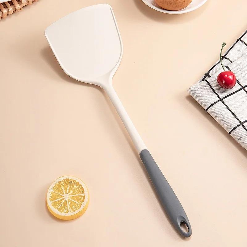 1/2/3/4set Grey white silicone spatula soup spoon set non-stick pan cooking tools kitchen cooking kit