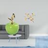 Ceramic Figurine Fruit Sculpture And Wooden Bird Wall Art Hanging Ornament for Home Decoration Study