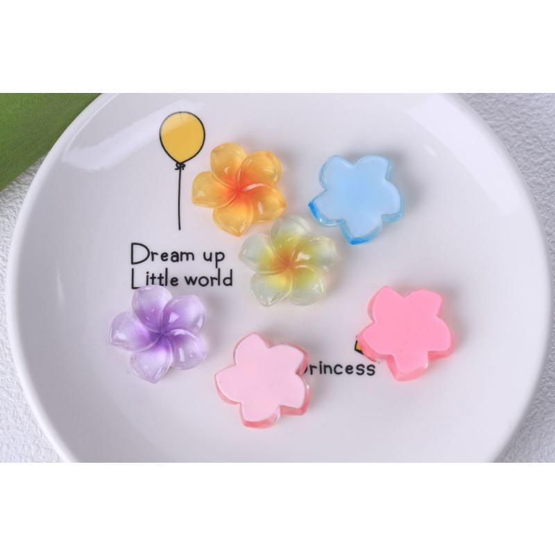 Egg Flower Resin Five Petal Flower DIY Hair Clip Patch Accessory Phone Case