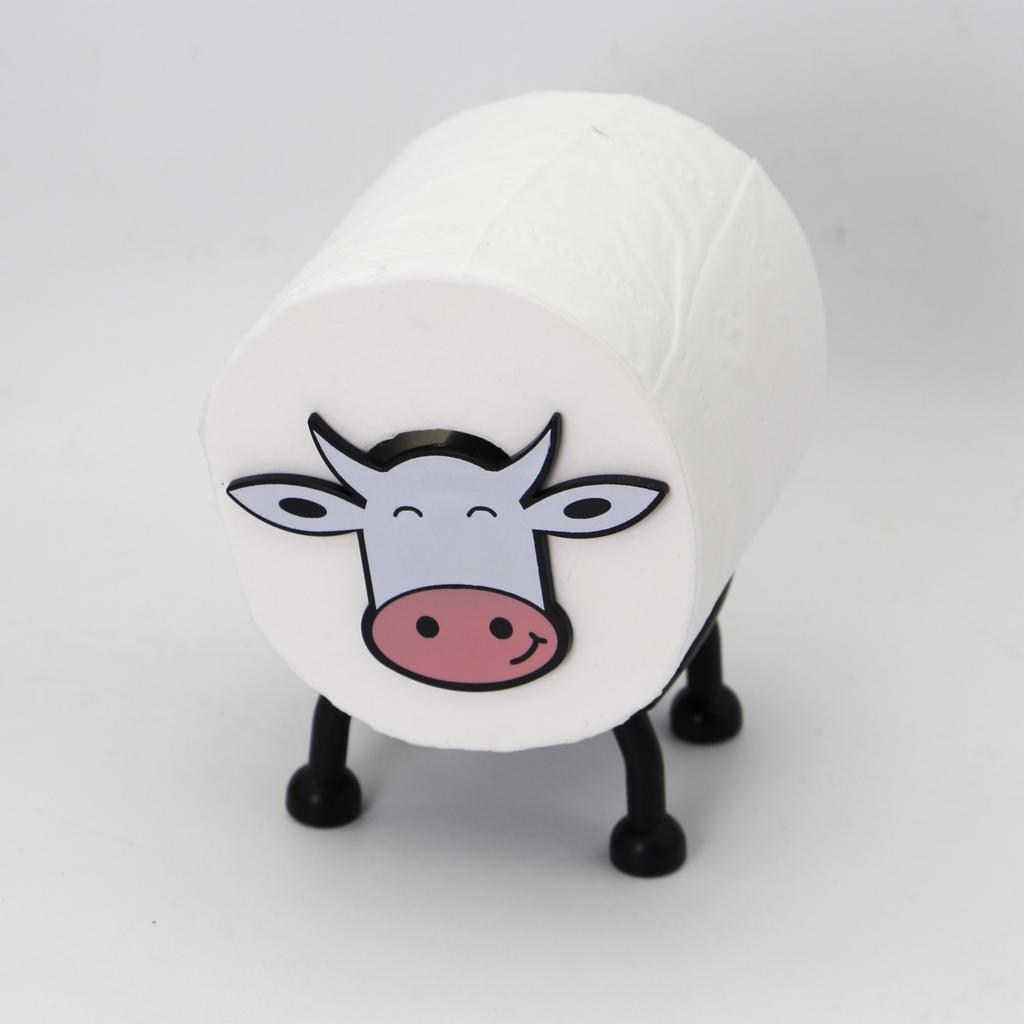 Cross Border TEMU New Cow Toilet Roll Holder Animal Tissue Holder Roll Paper Toilet Paper Holder