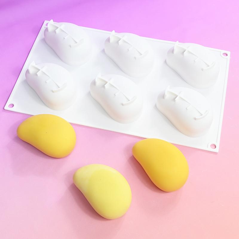 Silikonowe Formy do Musu z Budyniem Mango 3D Owocowe DIY Pieczenie Czekolada Lody Formy Narzędzia do Dekorowania Ciasta