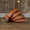 Thickened Genuine Leather Cowhide Belt for Women Pin Buckle Simple Retro Versatile Belt for Women
