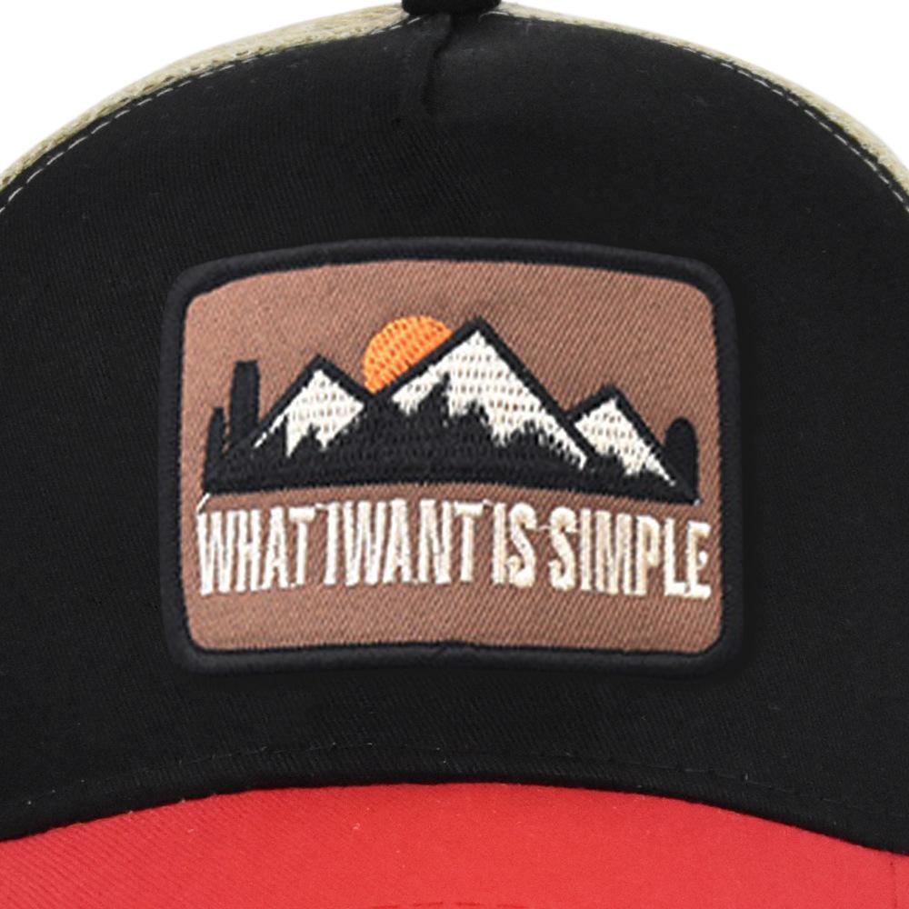 Letter Mesh Breathable Hat Women Men Embroidery Blocking Baseball Cap Sunshade Outdoor Sports Cycling Travel Sun Hat Dad Hat