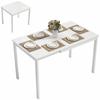 Extendable Dining Table 80-120 Cm for 4-6 People, Space-saving Kitchen Table with Easy Extension Function, Natural
