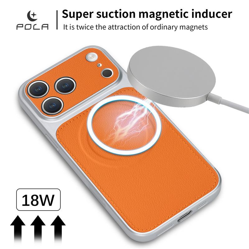 Suitable for iPhone 17 Pro phone case, Apple 16, magnetic wireless charging, anti-fall protective cover, 15