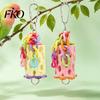 Bird Beak Grinding Stone Stone, Parrot Chew Toy with Colorful Chain, Cage Accessories for Budgies Cockatiels Lovebirds Conures Anxiety Relief Chewing
