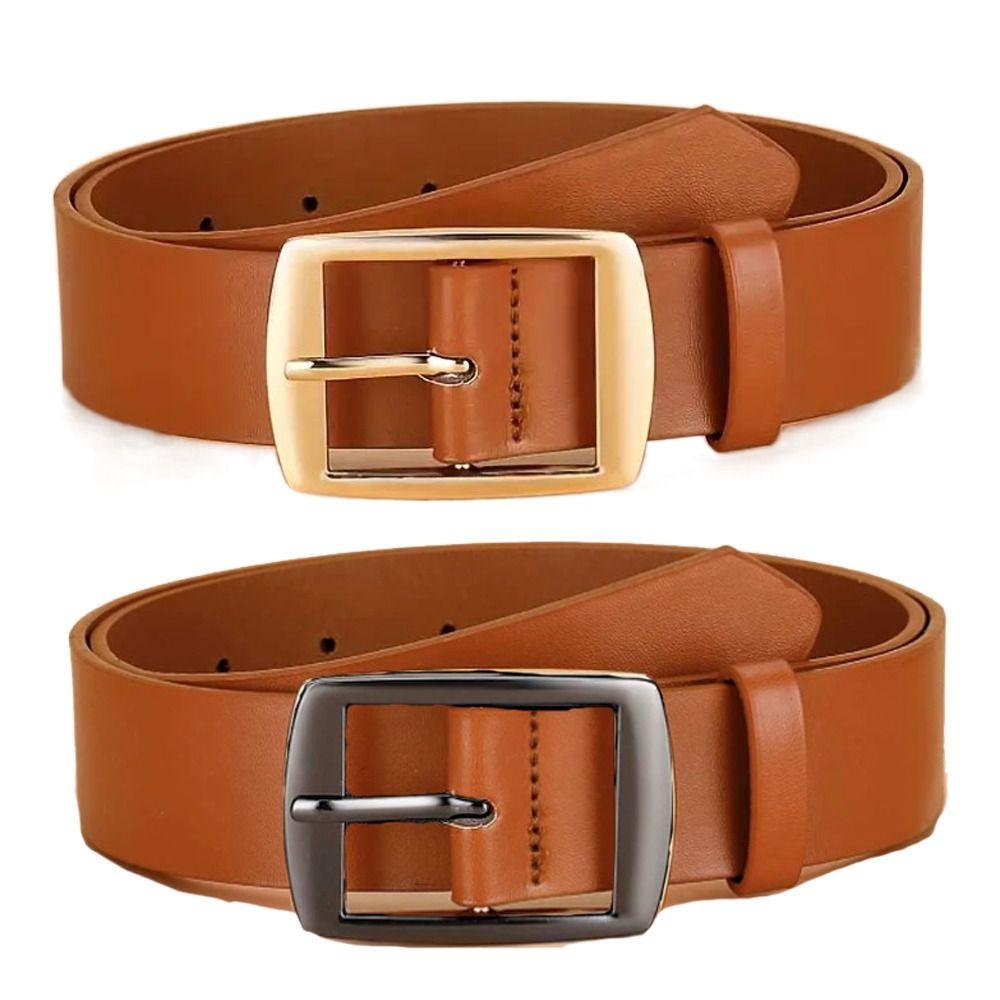 Casual Business Belt Luxury Metal Pin Buckle Belt Retro Waist Strap  For Man