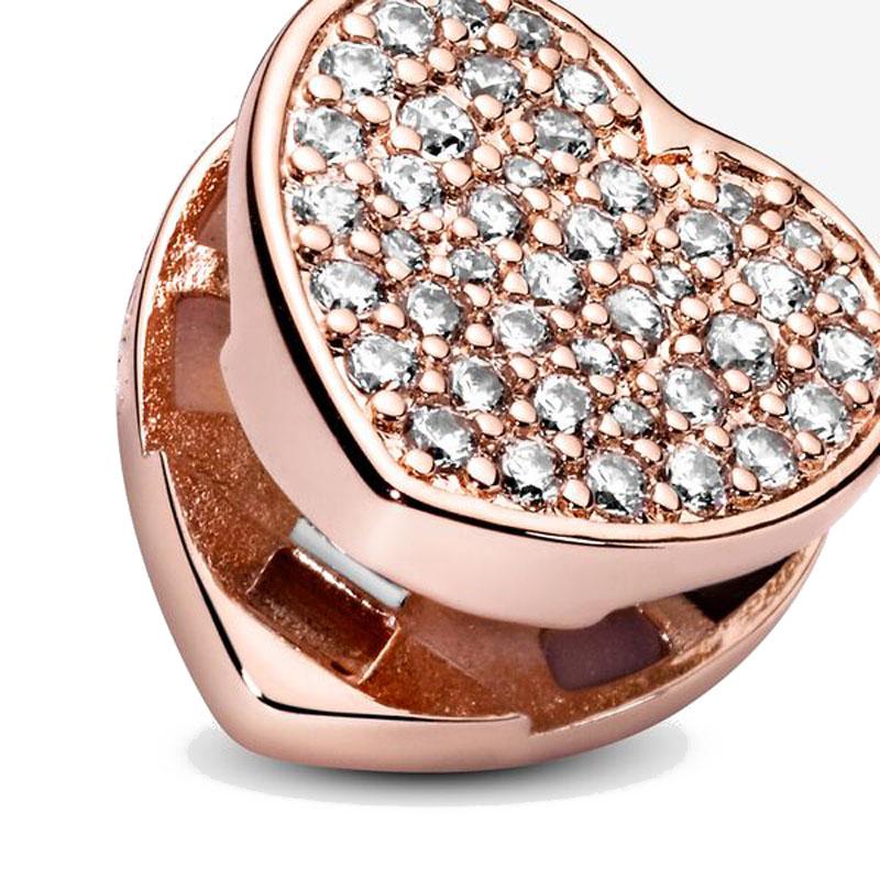 Authentic copper Gold Plated Rose Gold Plated Plated Crown Gift Box Butterfly Clip Dangle Bead Charms Compatible With Clip Flat Bracelets Jewellery