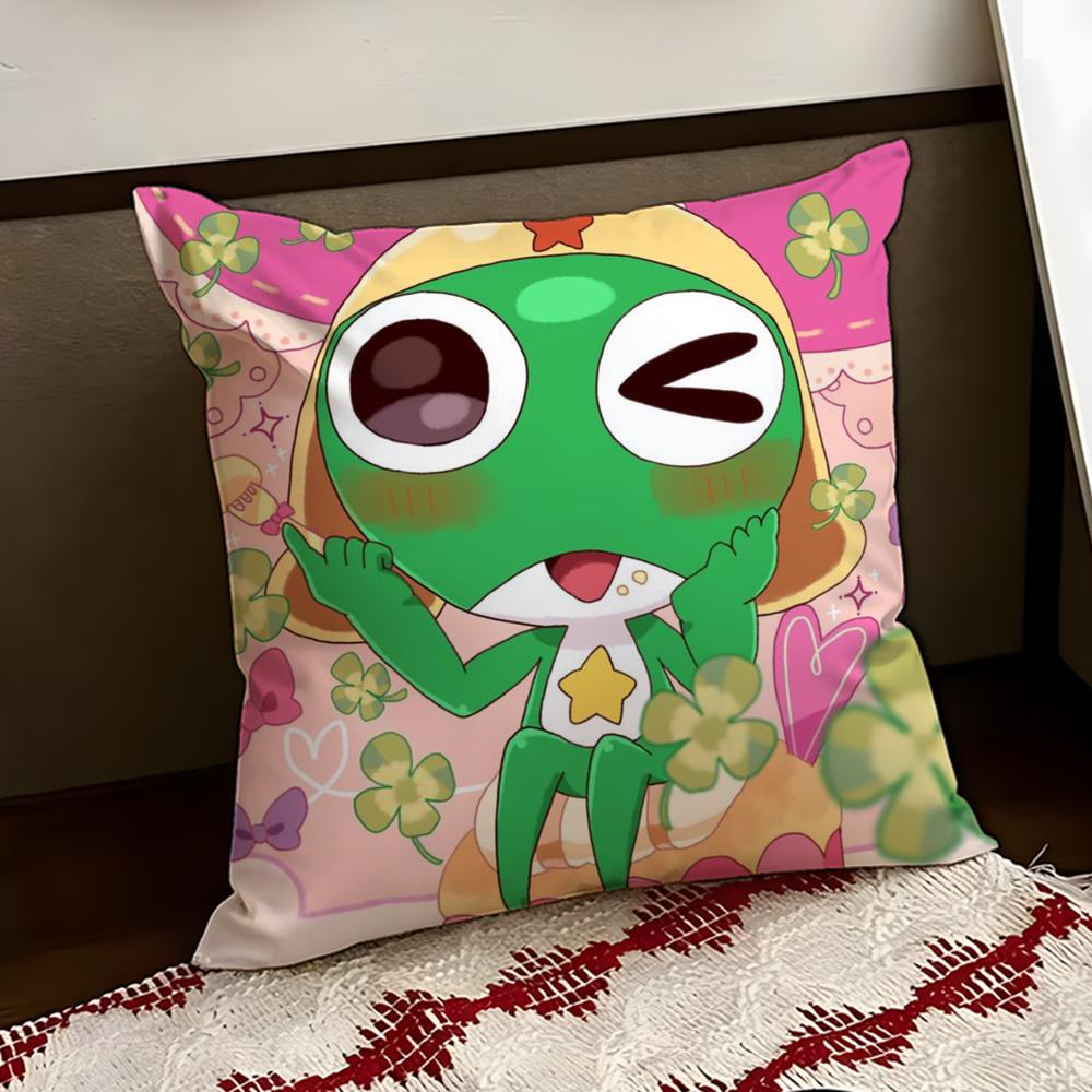 KKeroro GGunsou Frog Cushion Cover Reversible Soft Durable Pillow Cover Home  Car MultiScene Use for Daily Comfort