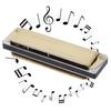 10-Loch Mundharmonika Blues F-Dur Harp Wind Musikinstrument Anfänger Übung KS-10BHGold