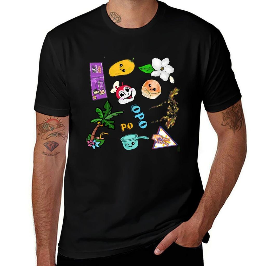 FILIPINO PINOY THINGS TABO JOLLIBEE KAWAII TShirt man graphic t shirt t shirts for man cotton funny TShirt