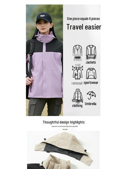 Autumn/Winter Thin Windbreaker with Detachable Hood and Custom Logo, Turn-Down Collar, Windproof Workwear Jacket