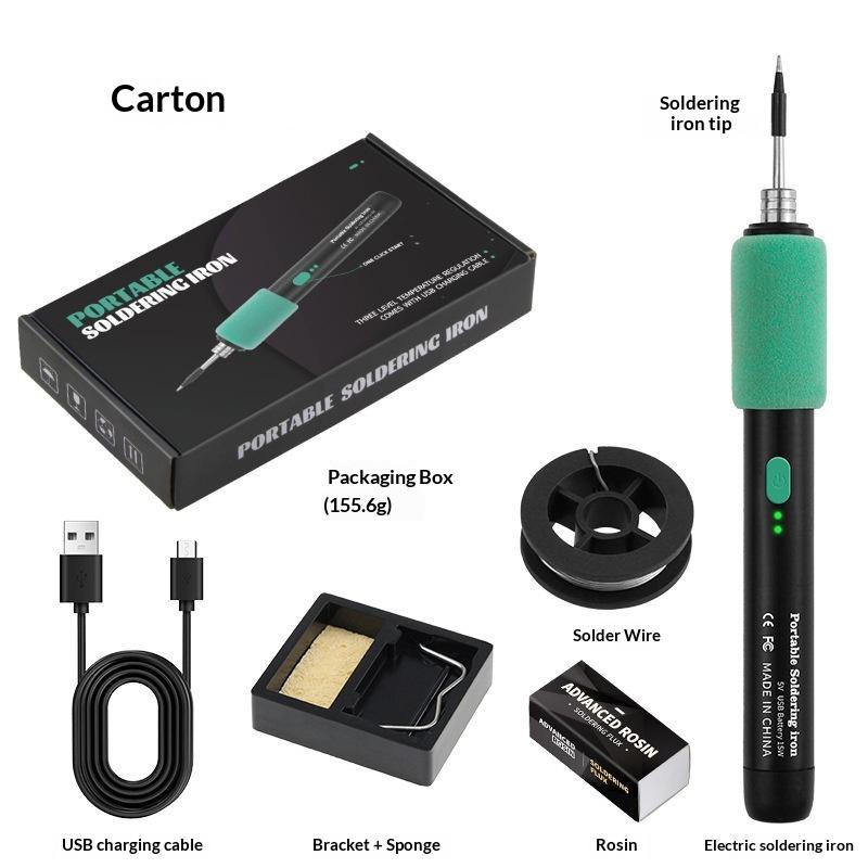 1 Set 5V15W USB TypeC Interface Electric Soldering Iron Repair Wireless Mini Three-level Temperature Soldering Iron Welding Tool