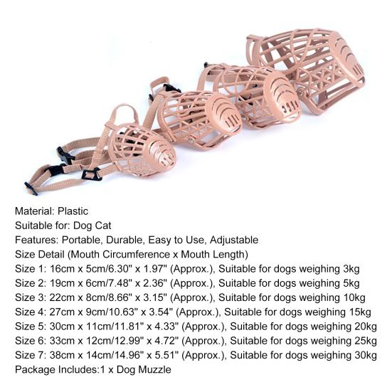 Leicht zu tragender, langlebiger, ausgezeichneter vielseitiger, gemütlicher Maulkorb für Hunde gegen Bellen