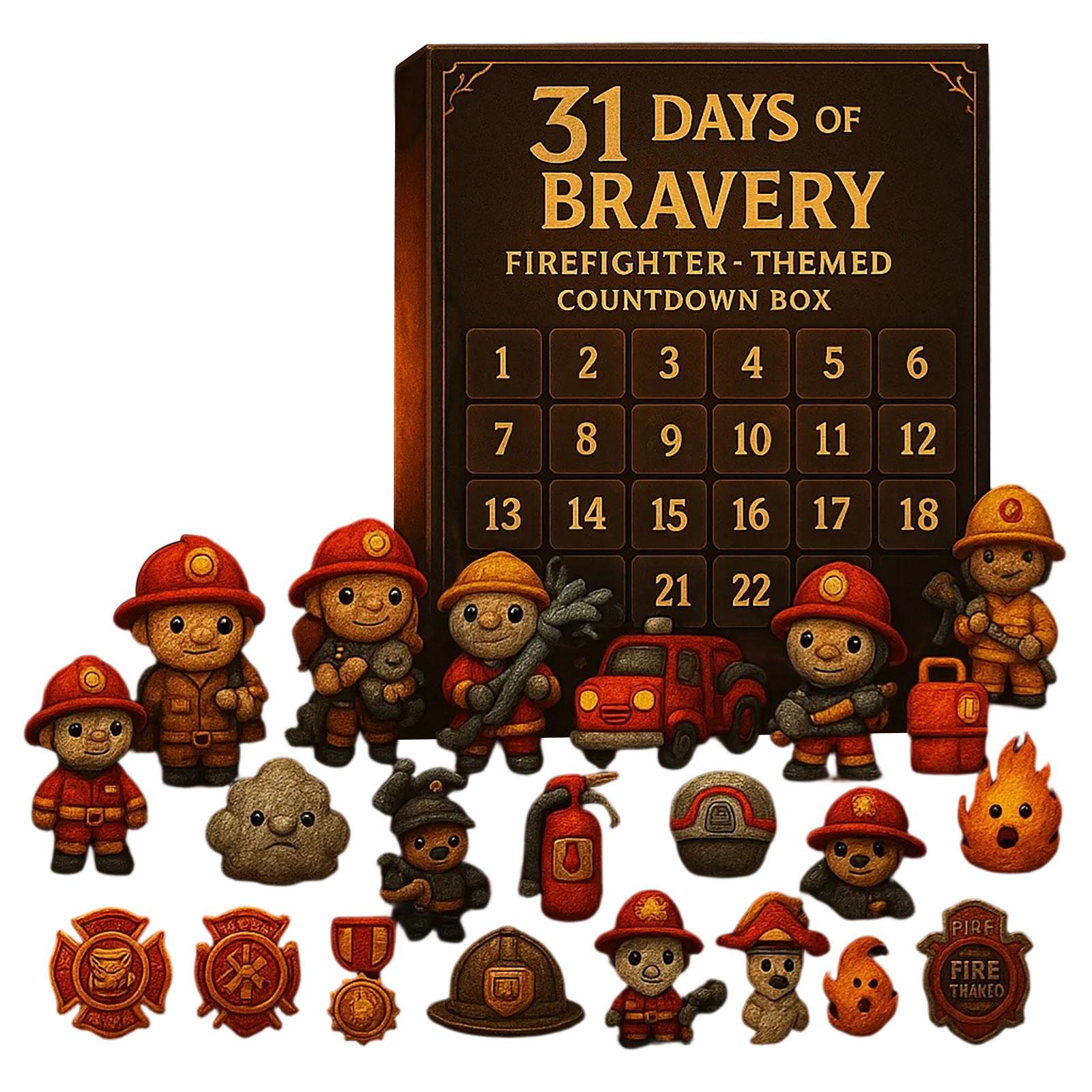 

31-Day Firefighter- Themed Countdown Calendar Blind- Box One Size