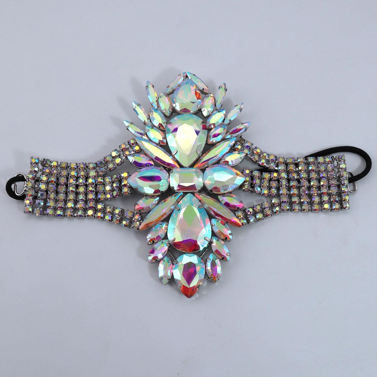 

Colorful Diamond Geometric Body Chain Anklet - Women s Party Jewelry срібний