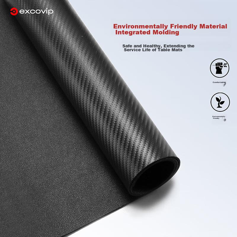 Mouse Pad, Carbon Fiber Computer Desk Pad, Laptop Desk Mat, Large PU Leather Texture, Double-Sided Waterproof Leather Desk Pad, Keyboard Mat, 0109