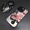 Black Lettering Doodle Heart Pattern Phone Case For iPhone 17 Pro Max 16 15 Pro 14 13 Mini 12 11 XR XS 17Air 16 Plus Back Cover